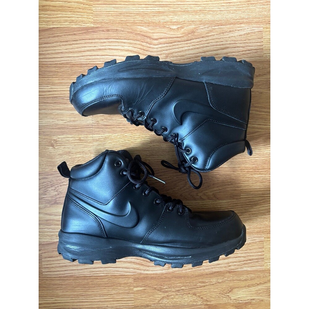 Nike Manoa Leather Boots Men’s Size 10 Black 454350-003 Hiking Work Outdoor